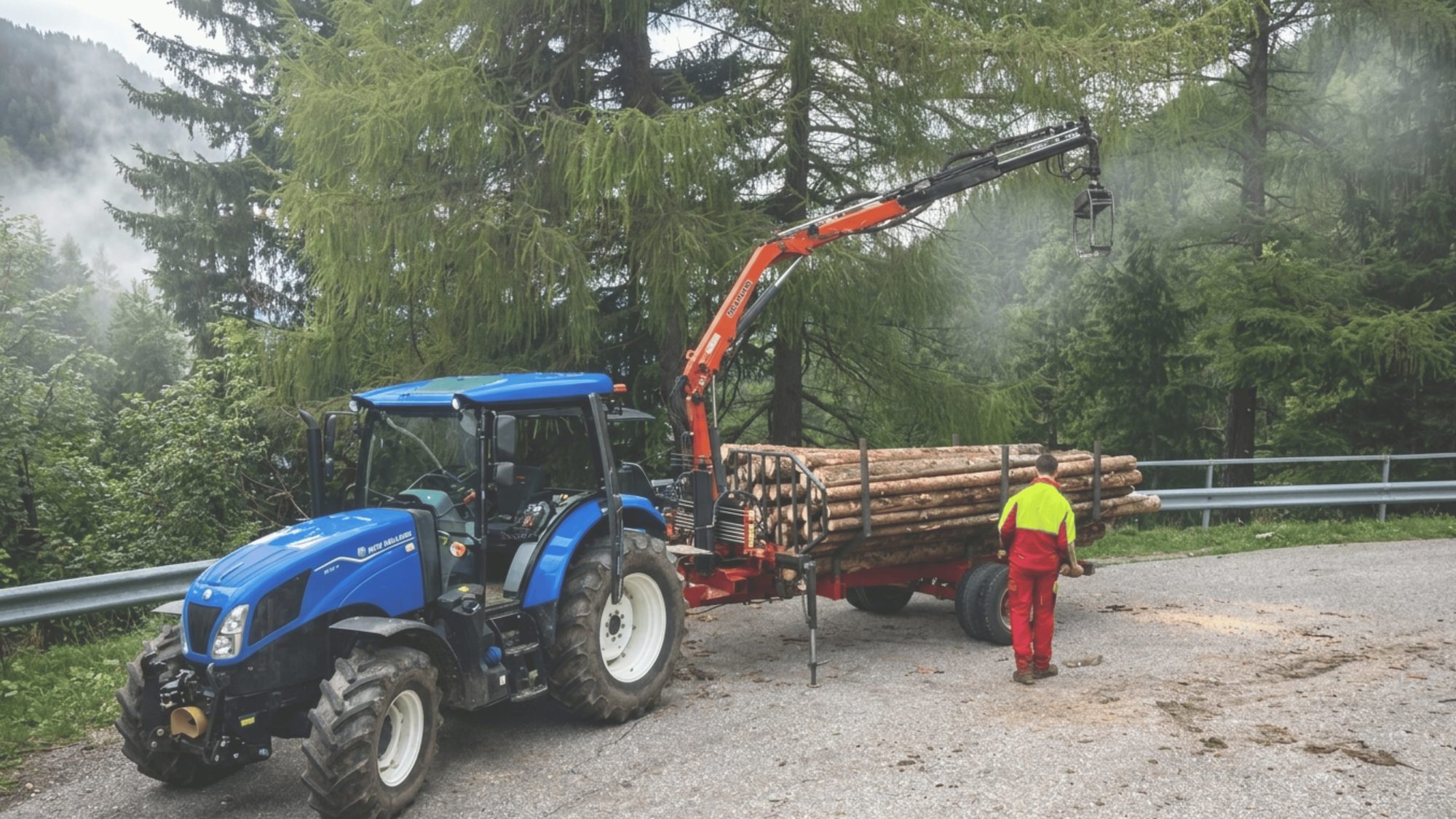 Kleinfercher Holzbringung im Wald bei Reißeck